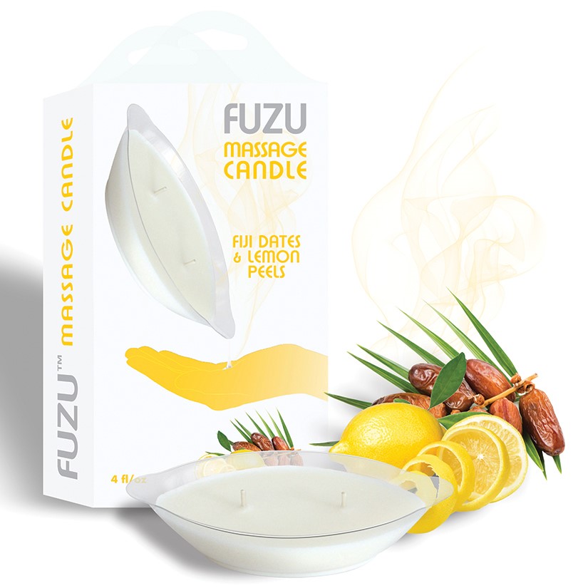 Fuzu Massage Candle-Fiji Dates & Lemon Peels