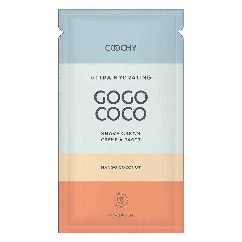 Coochy Ultra Gogo Coco Hydrating Shave Cream-Mango Coconut 10ml Foil Bag Of 24