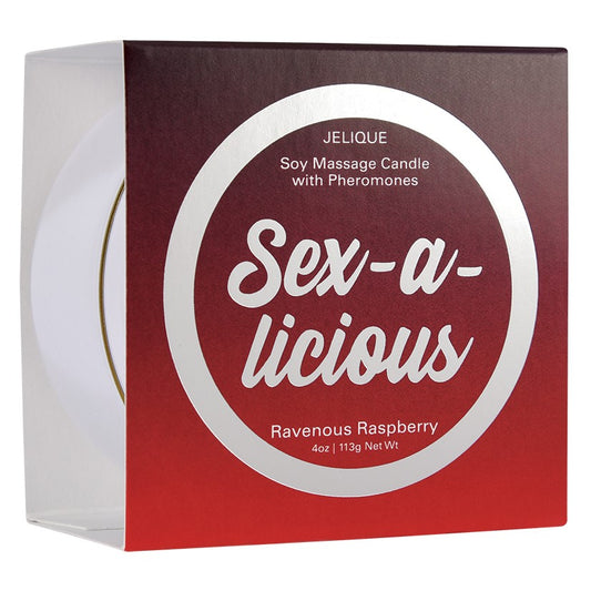 Jelique Massage Candle Sex-A-Licious Ravenous Raspberry 4oz