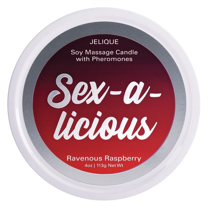 Jelique Massage Candle Sex-A-Licious Ravenous Raspberry 4oz