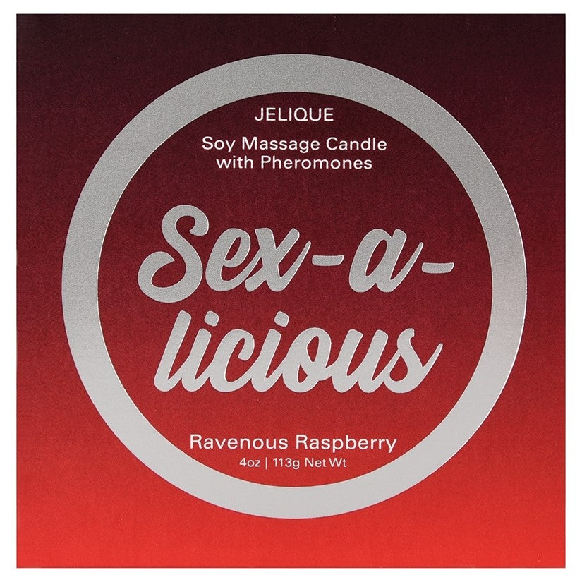 Jelique Massage Candle Sex-A-Licious Ravenous Raspberry 4oz