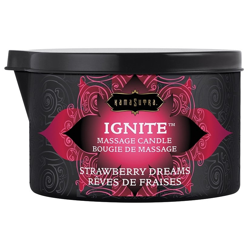 Kama Sutra Ignite Massage Candle-Strawberry Dreams 6oz