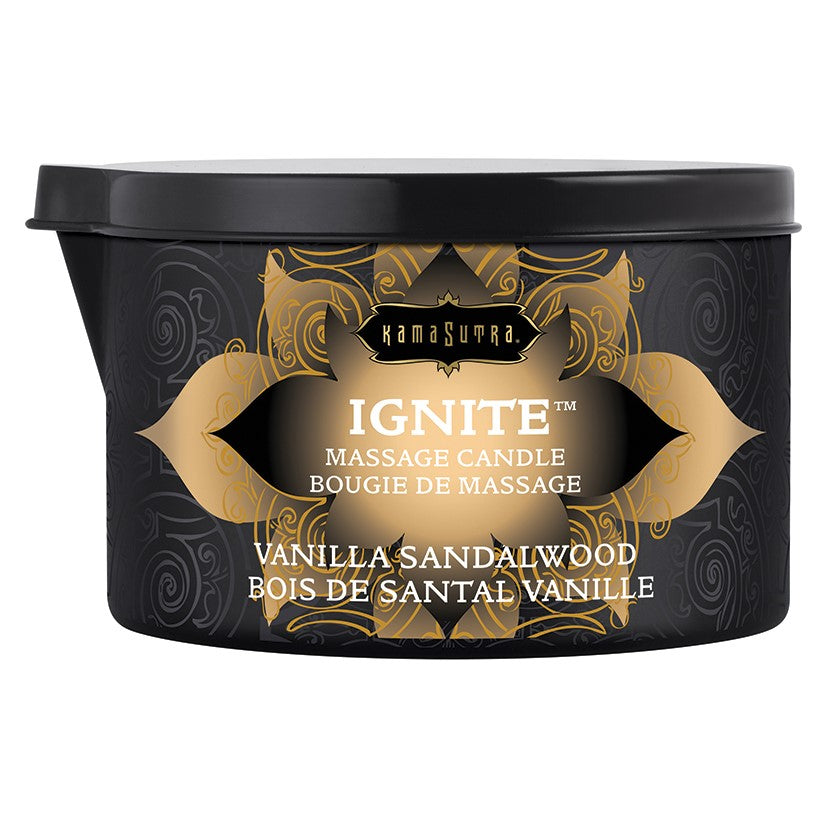 Kama Sutra Ignite Massage Candle-Vanilla Sandalwood 6oz