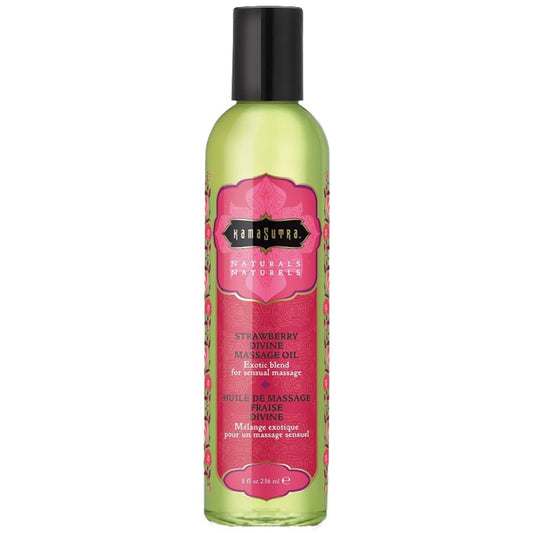 Kama Sutra Naturals Massage Oil-Strawberry Divine 8oz