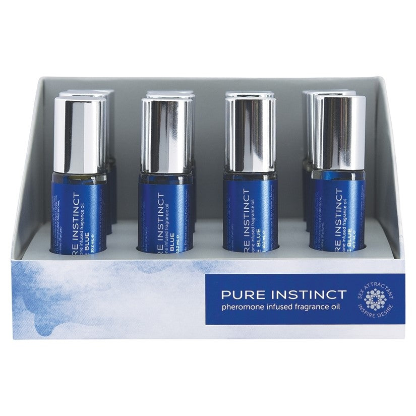 Pure Instinct Pheromone Oil True Blue Roll-On Display Of 12