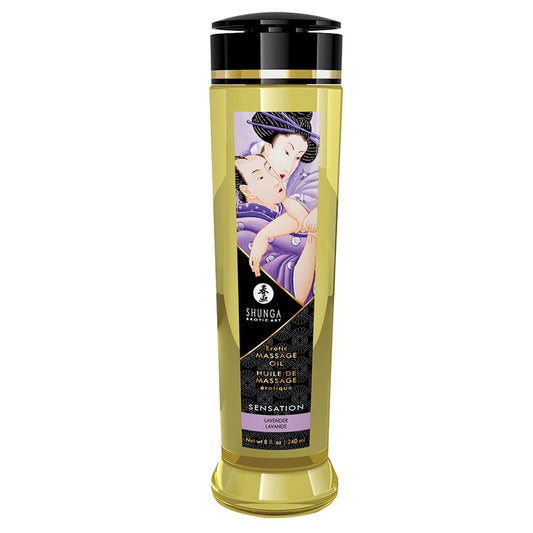 Shunga Erotic Massage Oil Sensation-Lavender 8oz