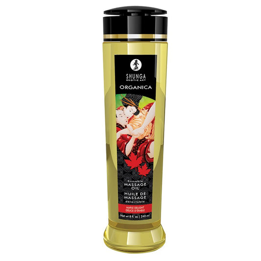 Shunga Organica Kissable Massage Oil-Maple Delight 8oz